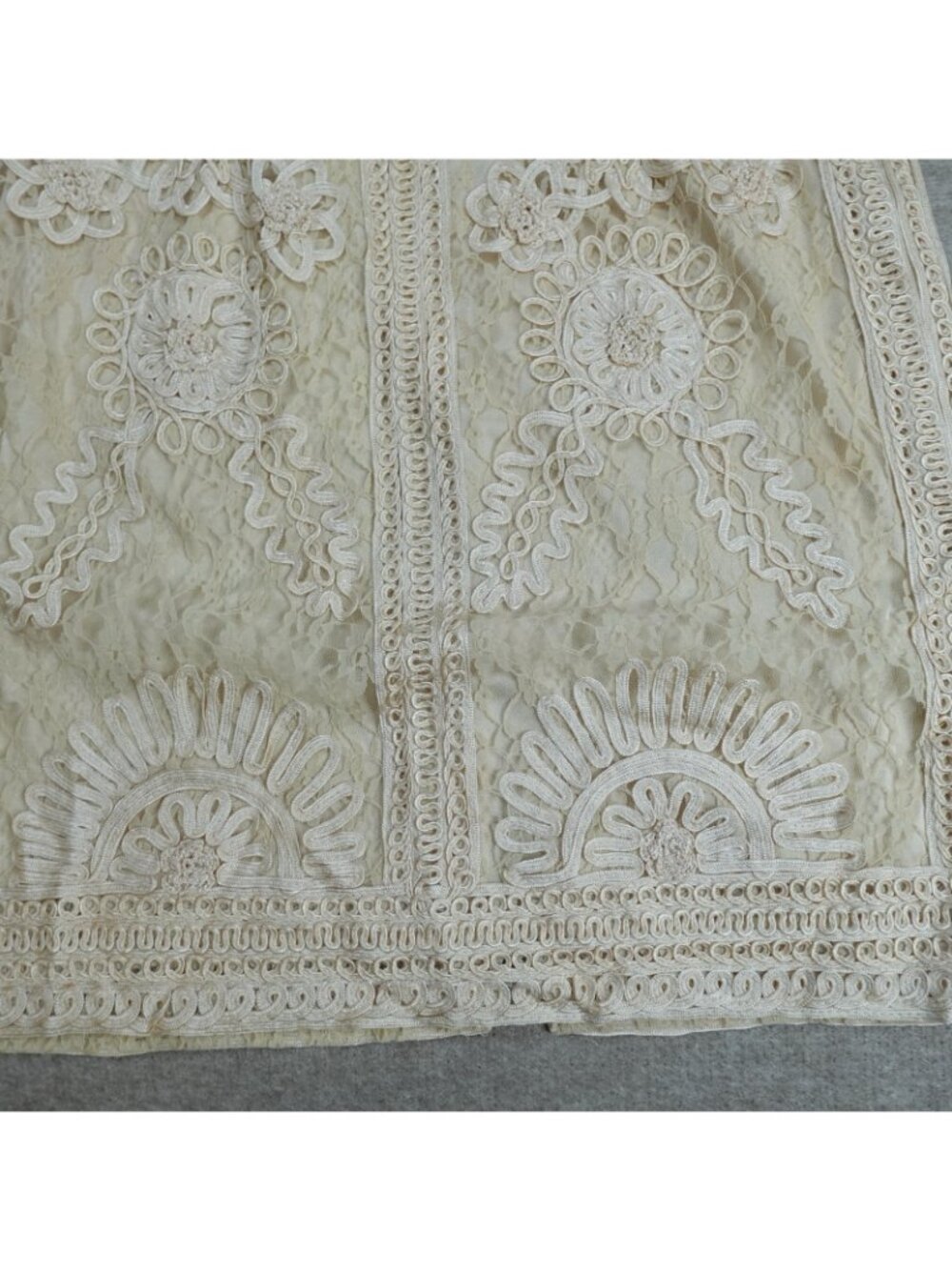 Sue Wong Women's Dress 12 Ivory Cream Lace Nocturne Sheath Cocktail Wedding - Picture 4 of 13